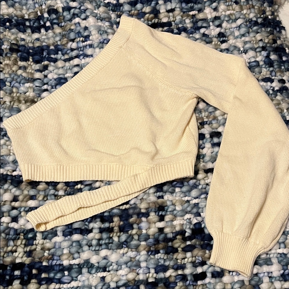 Lovers + Friends Off-Shoulder Cream Sweater